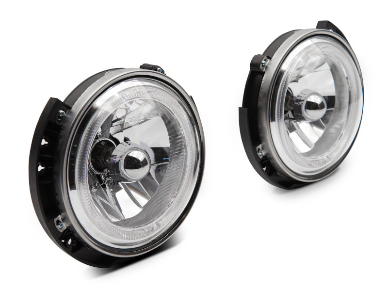 Raxiom 07-18 Jeep Wrangler JK LED Halo Headlights- Chrome Housing (Clear Lens) - Lights
