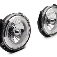 Raxiom 07-18 Jeep Wrangler JK LED Halo Headlights- Chrome Housing (Clear Lens) - Lights