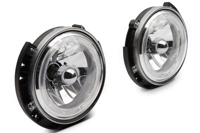Raxiom 07-18 Jeep Wrangler JK LED Halo Headlights- Chrome Housing (Clear Lens) - Lights