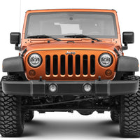 Raxiom 07-18 Jeep Wrangler JK LED Halo Headlights- Chrome Housing (Clear Lens) - Lights