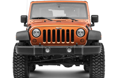 Raxiom 07-18 Jeep Wrangler JK LED Halo Headlights- Chrome Housing (Clear Lens) - Lights