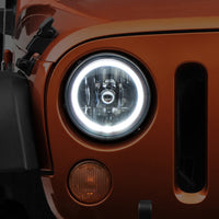 Raxiom 07-18 Jeep Wrangler JK LED Halo Headlights- Chrome Housing (Clear Lens) - Lights