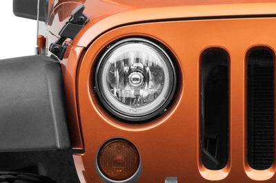 Raxiom 07-18 Jeep Wrangler JK LED Halo Headlights- Chrome Housing (Clear Lens) - Lights