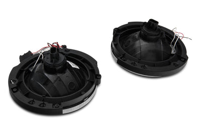 Raxiom 07-18 Jeep Wrangler JK LED Halo Headlights- Chrome Housing (Clear Lens) - Lights