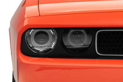 Raxiom 08-14 Dodge Challenger Dual LED Halo Projector Headlights- Black Housing (Clear Lens) - Lights
