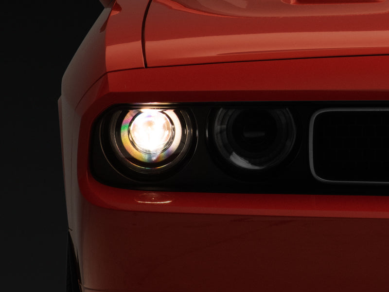 Raxiom 08-14 Dodge Challenger Halo Projctr Headlights w/Sequential Turn Signals-Blk Hsng(Clear Lens) - Lights