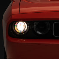 Raxiom 08-14 Dodge Challenger Halo Projctr Headlights w/Sequential Turn Signals-Blk Hsng(Clear Lens) - Lights