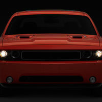 Raxiom 08-14 Dodge Challenger Halo Projctr Headlights w/Sequential Turn Signals-Blk Hsng(Clear Lens) - Lights