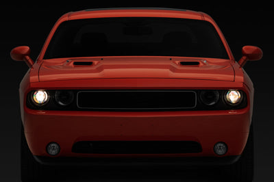 Raxiom 08-14 Dodge Challenger Halo Projctr Headlights w/Sequential Turn Signals-Blk Hsng(Clear Lens) - Lights