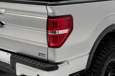 Raxiom 09-14 F-150 Styleside G2 LED Tail Lights- Chrome Housing Red/Clear Lens - Lights