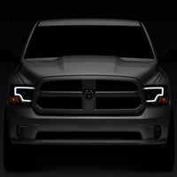 Raxiom 09-18 Dodge RAM 1500 LED Bar Headlights- Black Housing (Clear Lens) - Lights