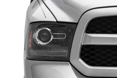 Raxiom 09-18 Dodge RAM 1500 LED Halo Headlights w/Switchback Turn Signals- Blk Housing (Clear Lens) - Lights