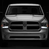 Raxiom 09-18 Dodge RAM 1500 LED Halo Headlights w/ Swtchbck Turn Signals- Chrome Hsng (Clear Lens) - Lights