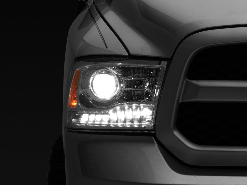 Raxiom 09-18 Dodge RAM 1500 LED Halo Headlights w/ Swtchbck Turn Signals- Chrome Hsng (Clear Lens) - Lights