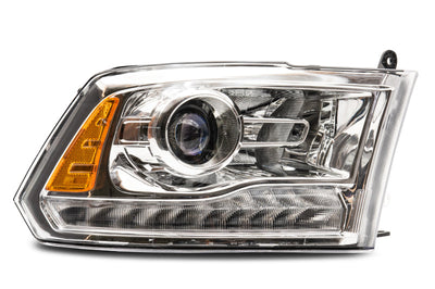 Raxiom 09-18 Dodge RAM 1500 LED Halo Headlights w/ Swtchbck Turn Signals- Chrome Hsng (Clear Lens) - Lights