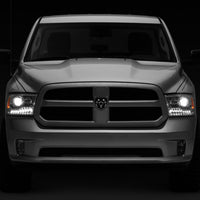 Raxiom 09-18 Dodge RAM 1500 LED Halo Headlights w/ Swtchbck Turn Signals- Chrome Hsng (Clear Lens) - Lights