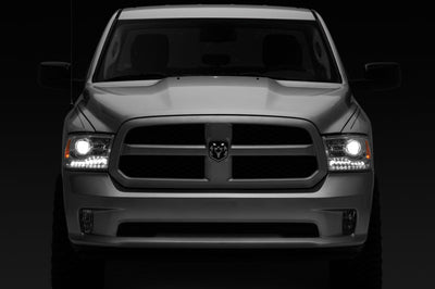 Raxiom 09-18 Dodge RAM 1500 LED Halo Headlights w/ Swtchbck Turn Signals- Chrome Hsng (Clear Lens) - Lights