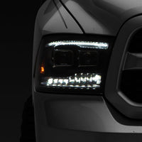 Raxiom 09-18 RAM 1500 LED Projector Headlights w/ Switchback Turn Signals- Blk Housing (Clear Lens) - Lights