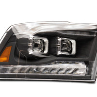 Raxiom 09-18 RAM 1500 LED Projector Headlights w/ Switchback Turn Signals- Blk Housing (Clear Lens) - Lights