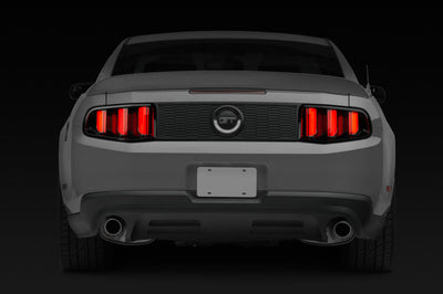 Raxiom 10-12 Ford Mustang Vector V2 LED Tail Lights - Gloss Black Housing (Clear Lens)