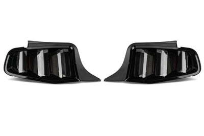 Raxiom 10-12 Ford Mustang Vector V2 LED Tail Lights - Gloss Black Housing (Clear Lens)
