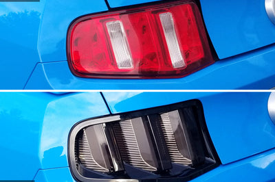 Raxiom 10-12 Ford Mustang Vector V2 LED Tail Lights - Gloss Black Housing (Clear Lens)