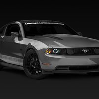 Raxiom 10-12 Ford Mustang w/ Headlights CCFL Halo Projector Headlights- Black Housing (Clear Lens) - Lights