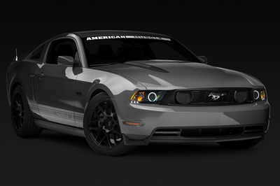 Raxiom 10-12 Ford Mustang w/ Headlights CCFL Halo Projector Headlights- Black Housing (Clear Lens) - Lights