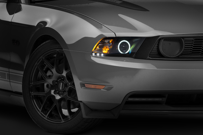 Raxiom 10-12 Ford Mustang w/ Headlights CCFL Halo Projector Headlights- Black Housing (Clear Lens) - Lights