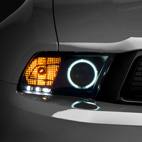 Raxiom 10-12 Ford Mustang w/ Headlights CCFL Halo Projector Headlights- Black Housing (Clear Lens) - Lights