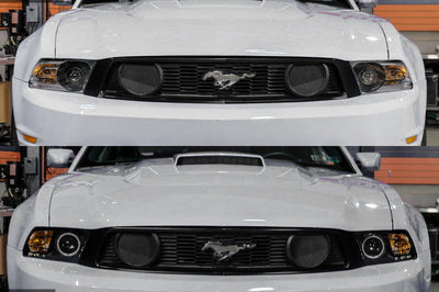 Raxiom 10-12 Ford Mustang w/ Headlights CCFL Halo Projector Headlights- Black Housing (Clear Lens) - Lights