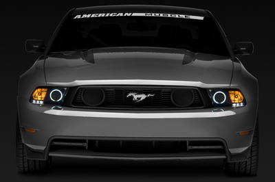 Raxiom 10-12 Ford Mustang w/ Headlights CCFL Halo Projector Headlights- Black Housing (Clear Lens) - Lights