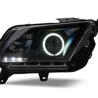 Raxiom 10-12 Ford Mustang w/ Headlights CCFL Halo Projector Headlights- Black Housing (Clear Lens) - Lights