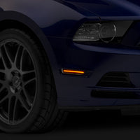 Raxiom 10-14 Ford Mustang Axial Series LED Side Marker Lights (Smoked)