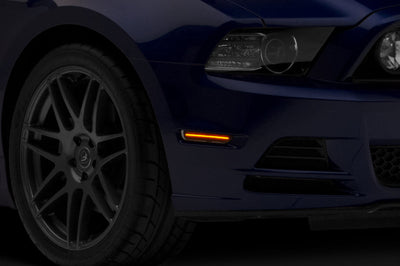 Raxiom 10-14 Ford Mustang Axial Series LED Side Marker Lights (Smoked)