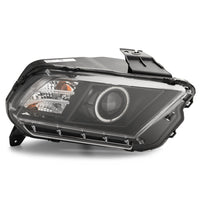 Raxiom 13-14 Ford Mustang LED Halo Projector Headlights- Black Housing (Clear Lens) - Lights
