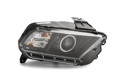 Raxiom 13-14 Ford Mustang LED Halo Projector Headlights- Black Housing (Clear Lens) - Lights