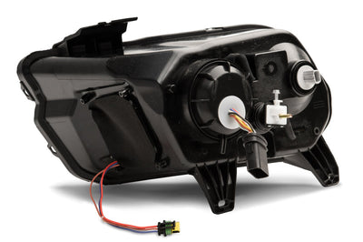 Raxiom 13-14 Ford Mustang LED Halo Projector Headlights- Black Housing (Clear Lens) - Lights