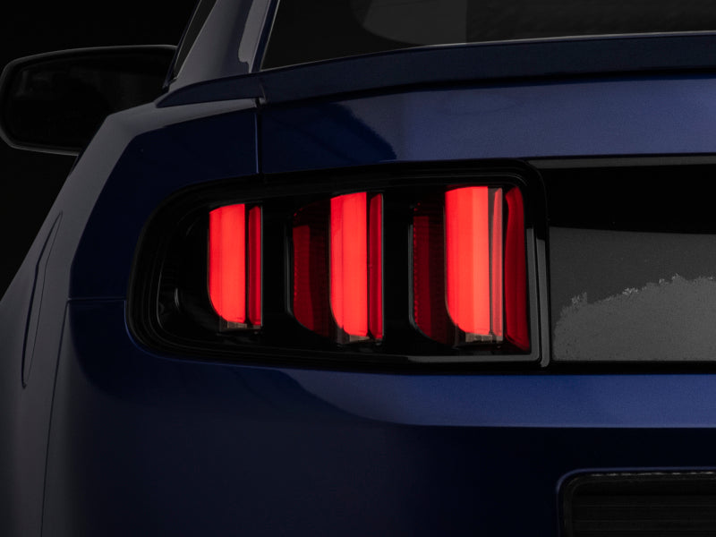 Raxiom 13-14 Ford Mustang Vector V2 Tail Lights- Black Housing (Clear Lens) - Lights