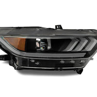 Raxiom 15-17 Ford Mustang Projector Headlights OEM HID Bulbs- Black Housing (Clear Lens) - Lights