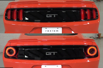 Raxiom 15-22 Ford Mustang Halo LED Tail Lights - Gloss Black Housing (Smoked Lens)
