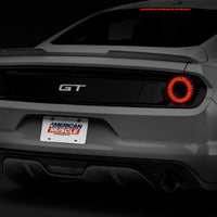 Raxiom 15-22 Ford Mustang Halo LED Tail Lights - Gloss Black Housing (Smoked Lens)