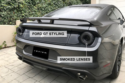 Raxiom 15-22 Ford Mustang Halo LED Tail Lights - Gloss Black Housing (Smoked Lens)