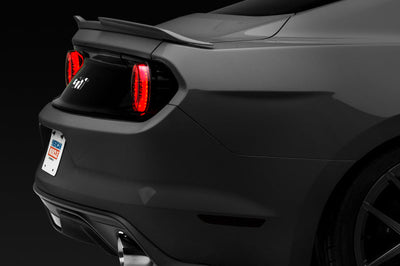 Raxiom 15-22 Ford Mustang Halo LED Tail Lights - Gloss Black Housing (Smoked Lens)