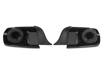Raxiom 15-22 Ford Mustang Halo LED Tail Lights - Gloss Black Housing (Smoked Lens)