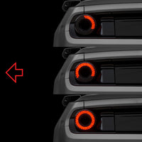Raxiom 15-22 Ford Mustang Halo LED Tail Lights - Gloss Black Housing (Smoked Lens)