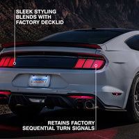 Raxiom 15-22 Ford Mustang Profile LED Tail Lights - Gloss Black Housing (Smoked Lens)