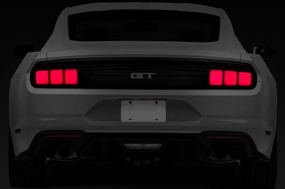 Raxiom 15-22 Ford Mustang Profile LED Tail Lights - Gloss Black Housing (Smoked Lens)