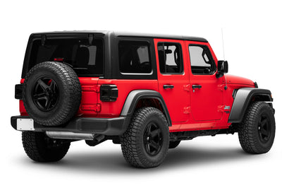 Raxiom 18-22 Jeep Wrangler JL Axial Series Plateau LED Tail Lights- Black Housing (Smoked Lens) - Lights