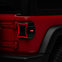 Raxiom 18-22 Jeep Wrangler JL Axial Series Plateau LED Tail Lights- Black Housing (Smoked Lens) - Lights